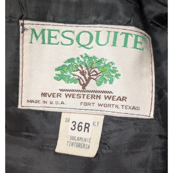 Vintage Mesquite Niver Western Wear Men’s Blazer Sport Coat Size 36R Gray Yoke - Picture 9 of 14